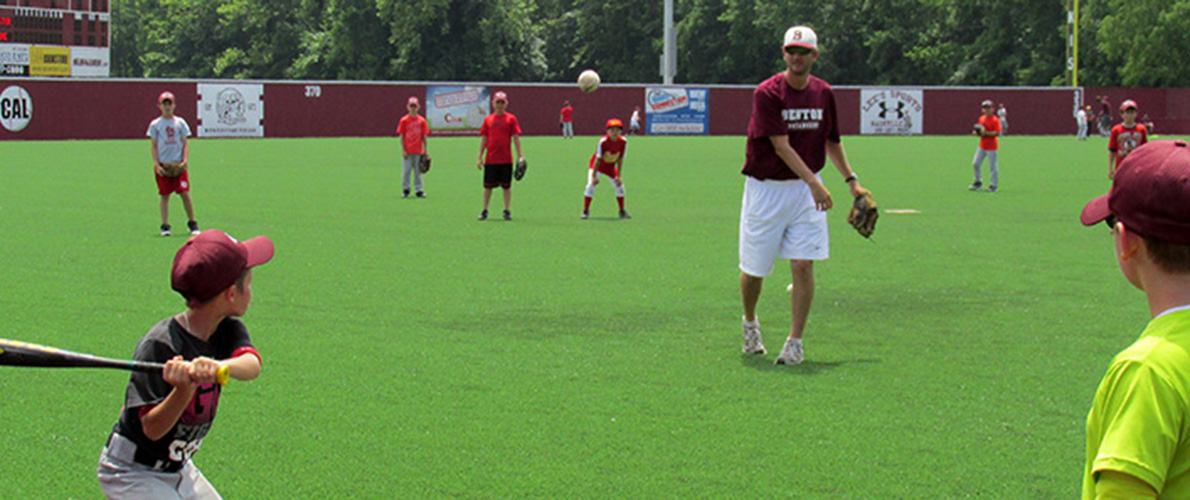 siu baseball camp on field